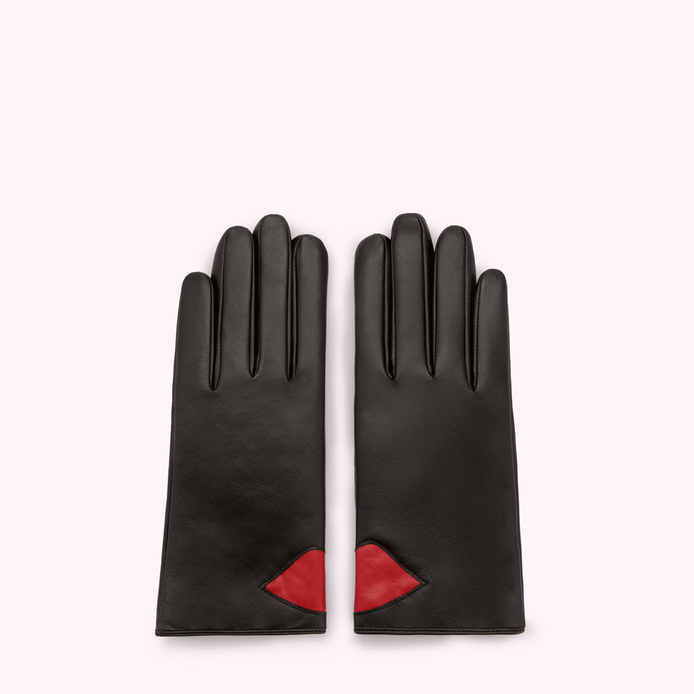 Contrast Leather Gloves (Black Tan) CONTRAST LEATHER GLOVE (BLACK