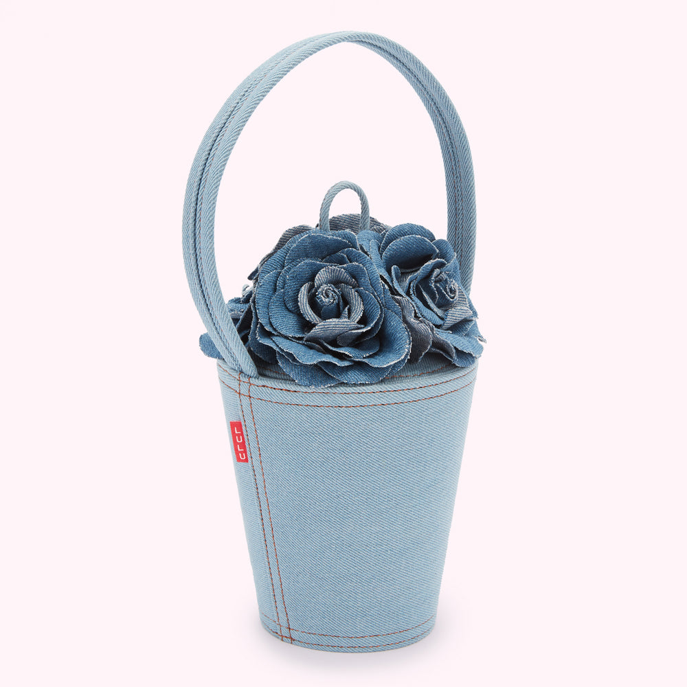 Denim Rose Basket Bag | Designer Handbags For Women | Lulu