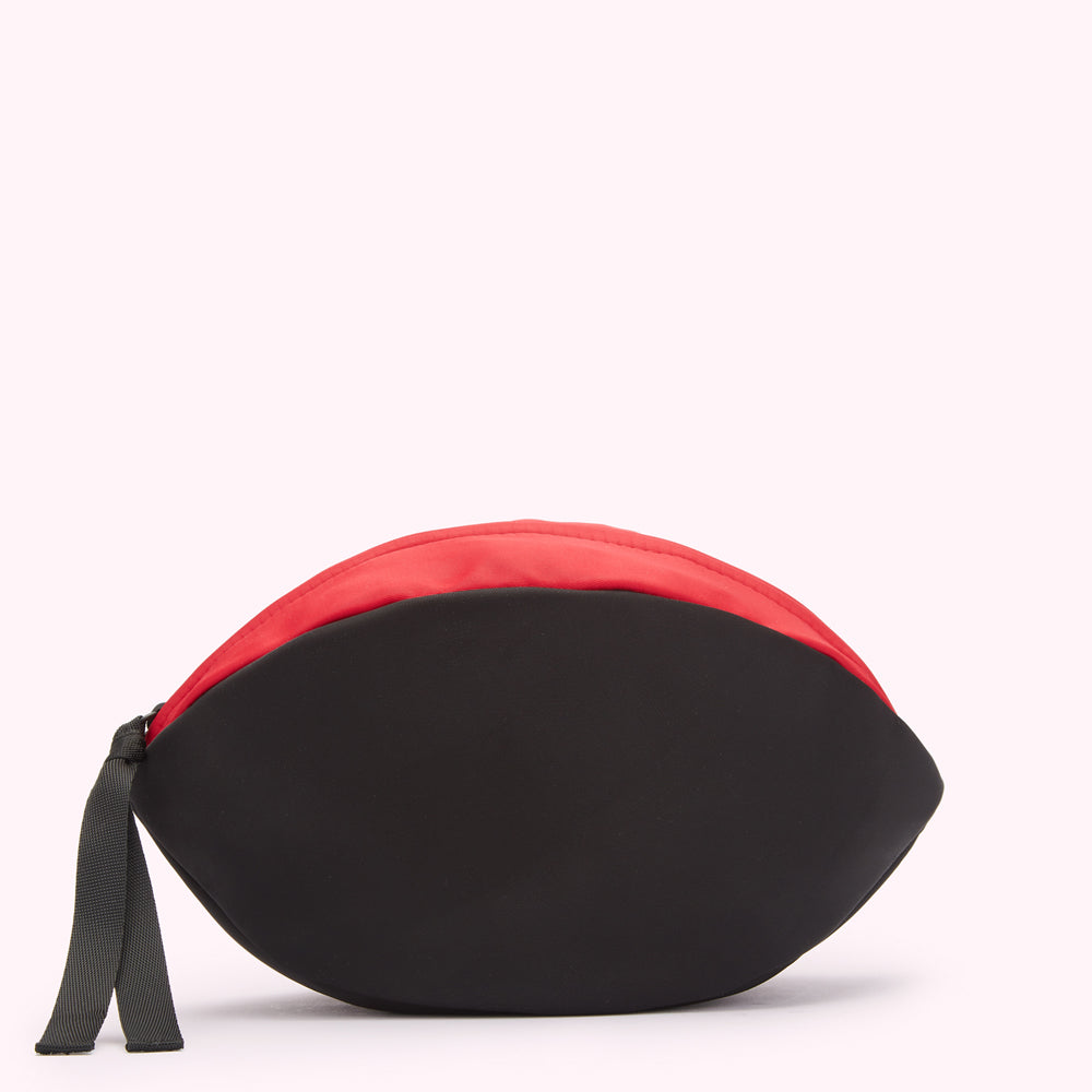 Lulu Guinness Black Multi Pucker Up Lips Cosmetic Bag