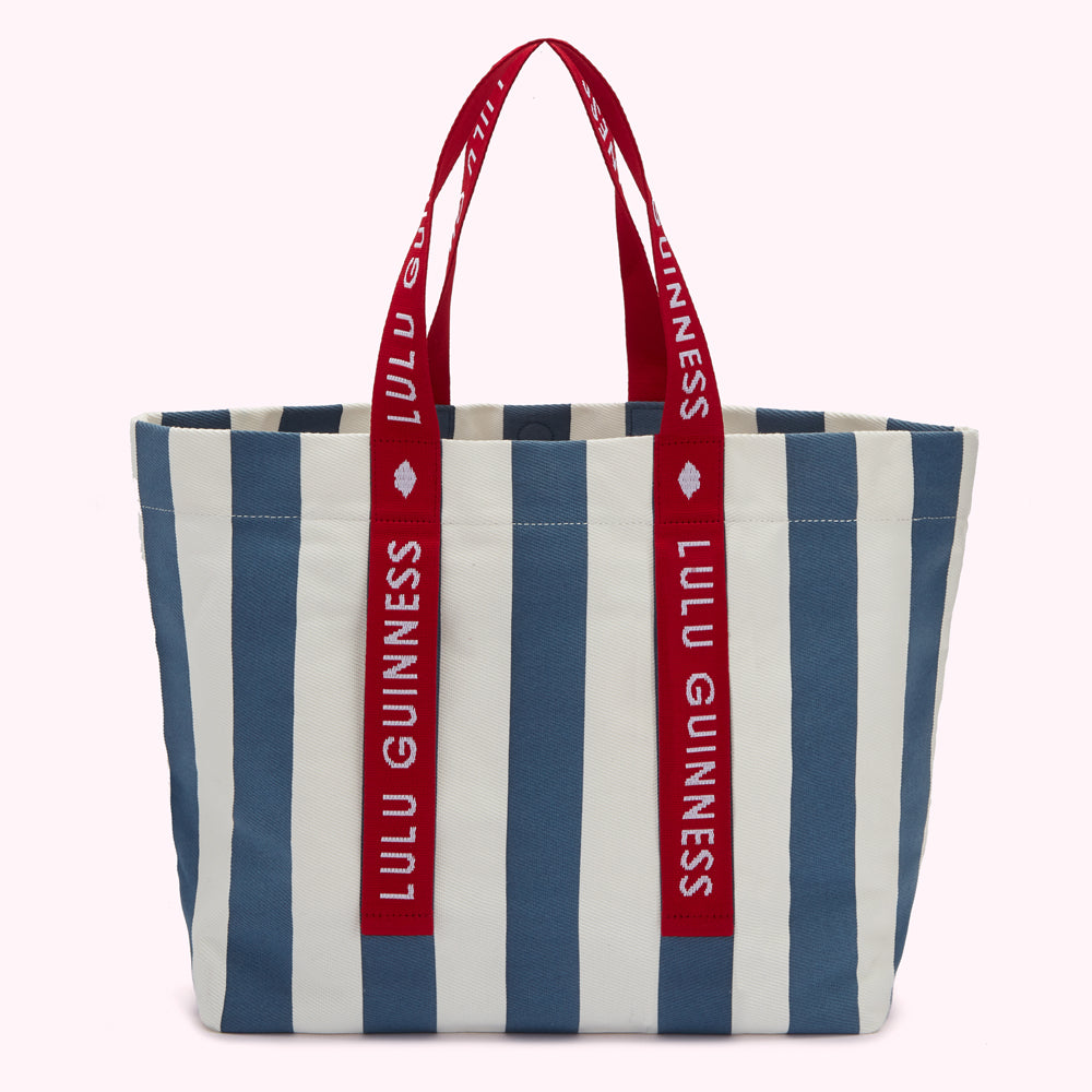 Multi Stripe Summer Tote Bag Lulu Guinness