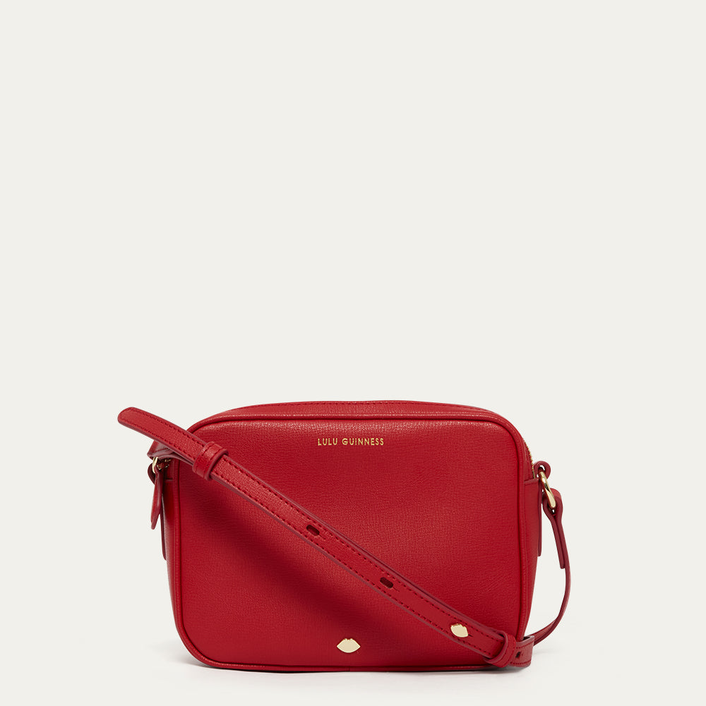 Red Leather Cole Crossbody Bag | Lulu Guinness
