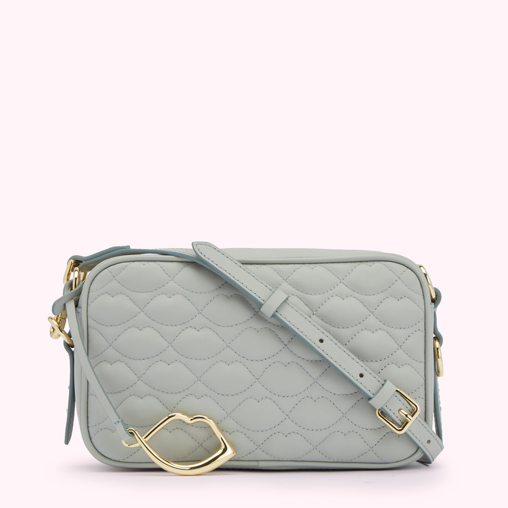 Lulu Guinness | Shagreen Quilted Lip Ashley Leather Crossbody Bag