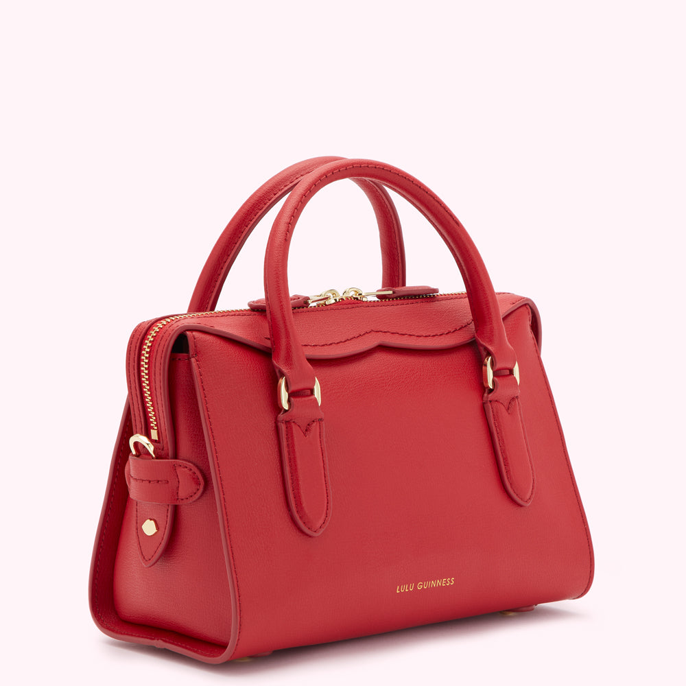 Lulu Red Leather Small Dylan Handbag | Lulu Guinness