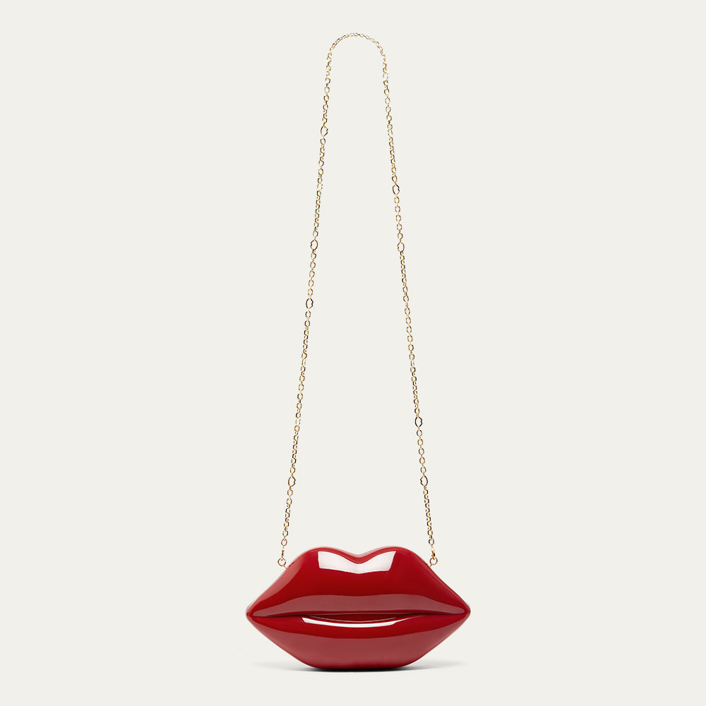 Lulu Red Lips Medium Clutch Bag | Lulu Guinness