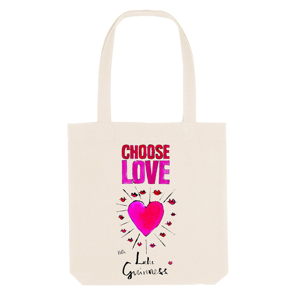 【Lulu Guiness】CHOOSE LOVE WITH LULU GUINNESS トートバッグ White Choose Love With Lulu Guinness Tote Bag | Choose Love