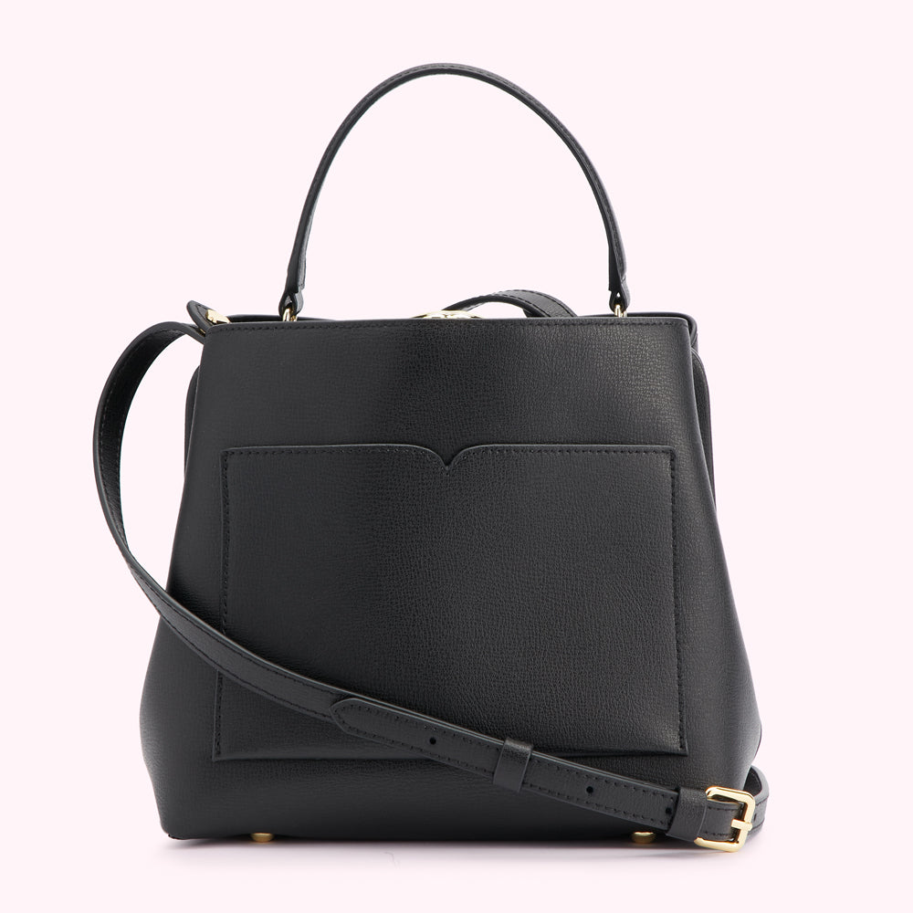 Black Leather Ruby Handbag | Lulu Guinness