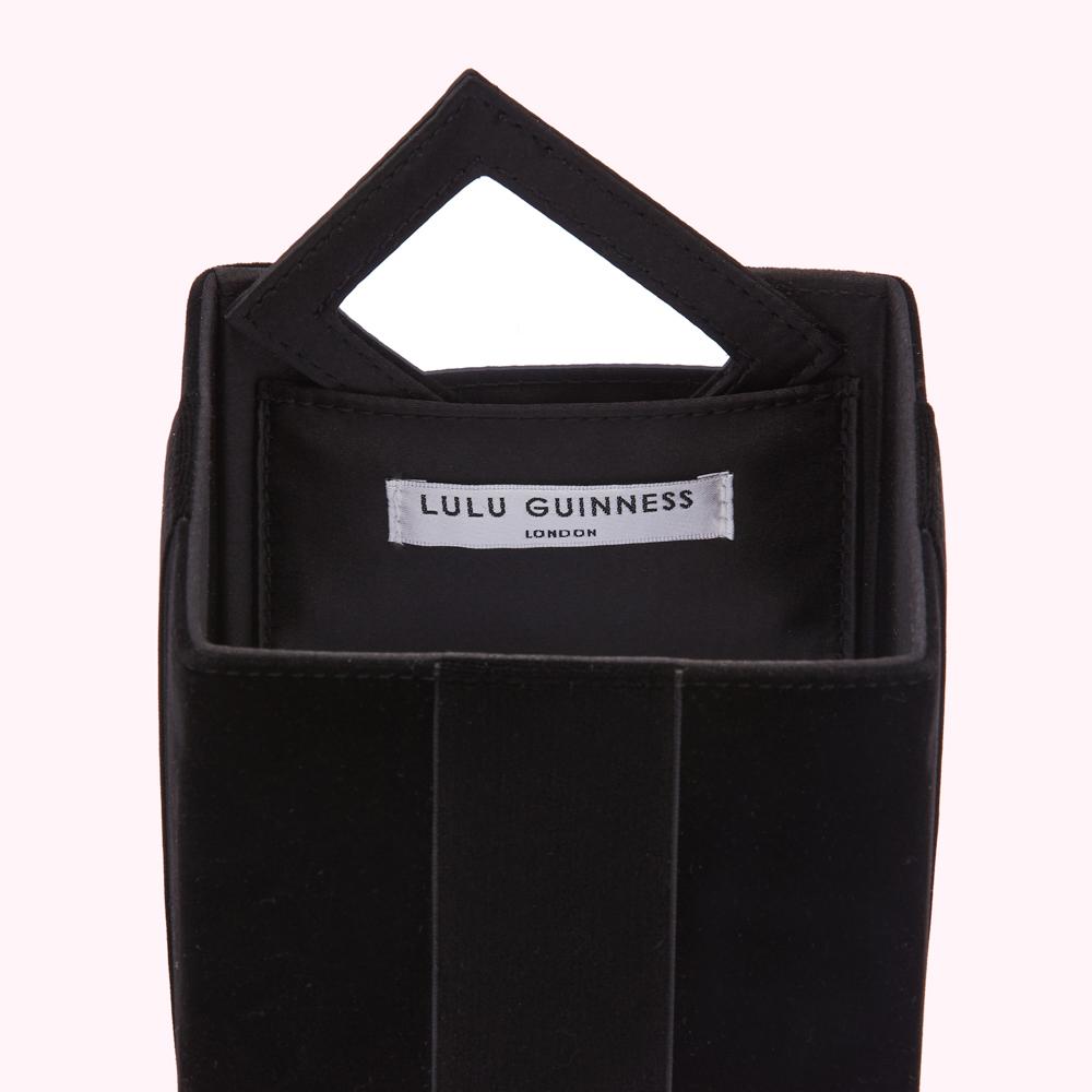 Black velvet designer clutch bag, luxury evening clutch