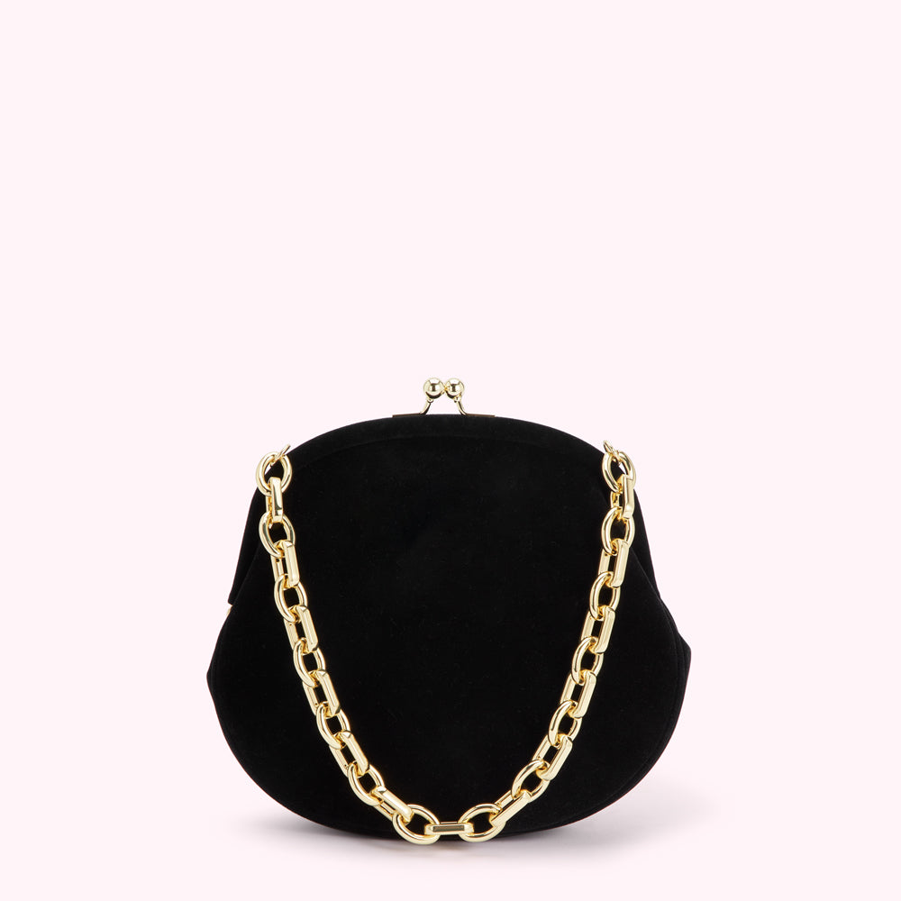 Black Life Is A Bag Of Roses Rosie Handbag | Lulu Guinness