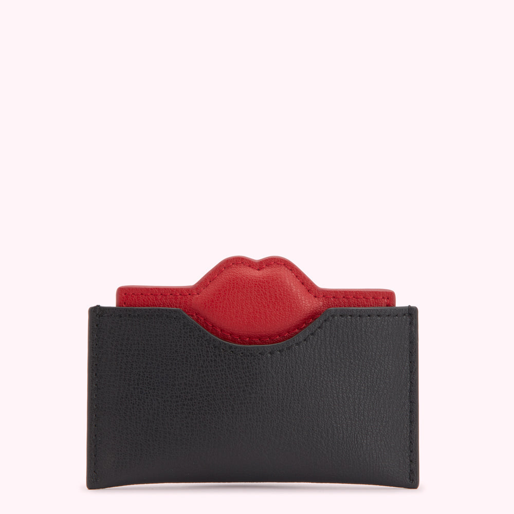Black Multi Pop Up Mae Compact Mirror | Lulu Guinness