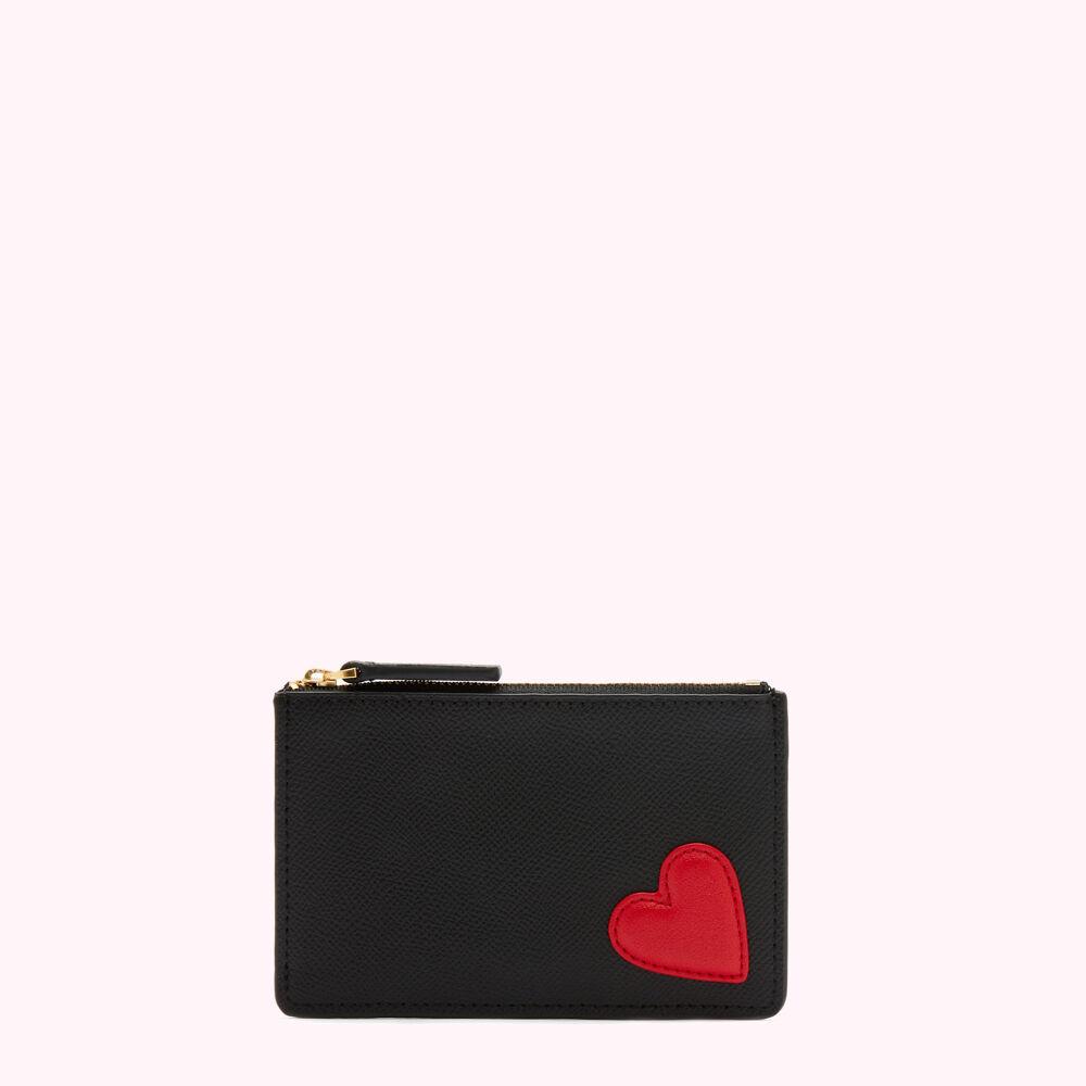 Black Leather Lottie Pouch | Designer Accessories