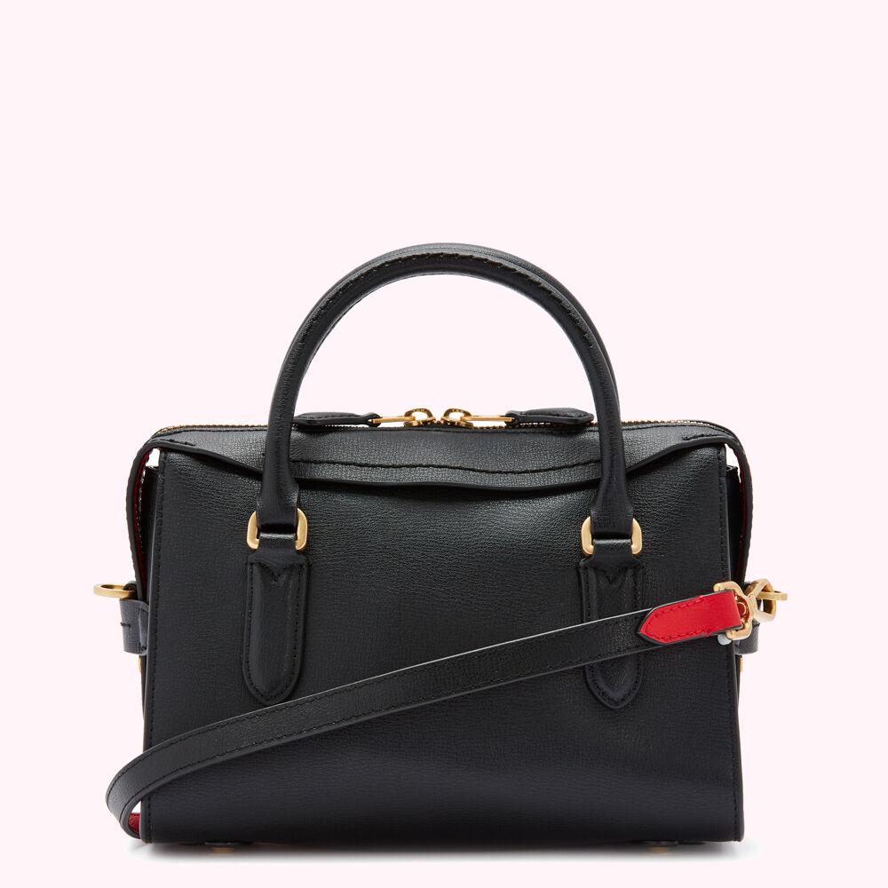 BLACK LEATHER SMALL DYLAN HANDBAG