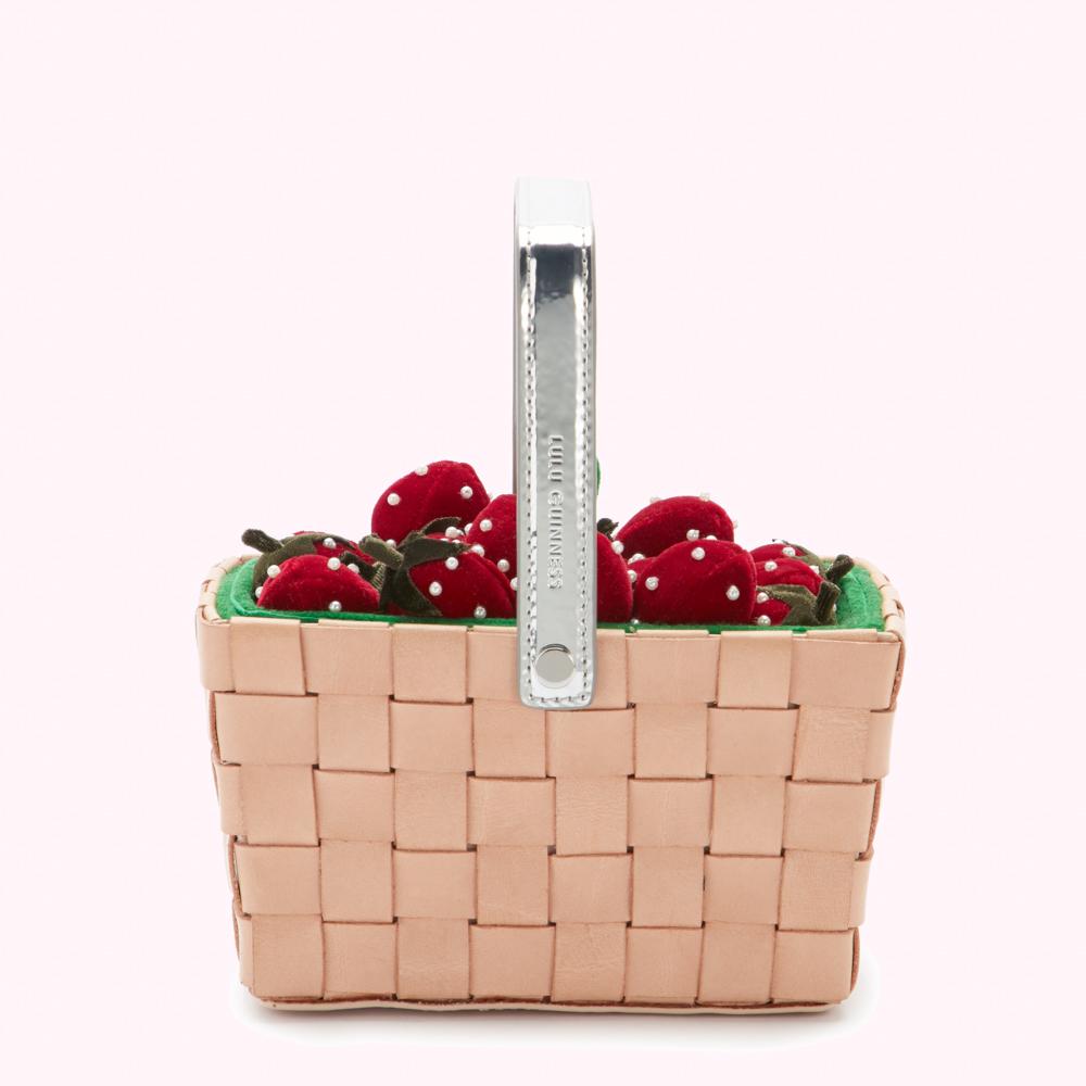 TAN SOMERSET STRAWBERRY PUNNET BASKET BAG - Main Image