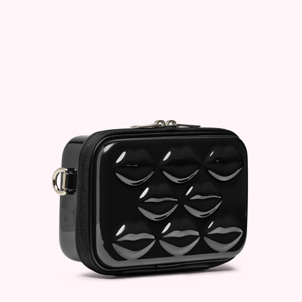 【LULU GUINNESS】 LULU LIPS CABIN ESSENTIALS CROSSBODY BAG Black Lulu Lips Cabin Essentials Crossbody Bag