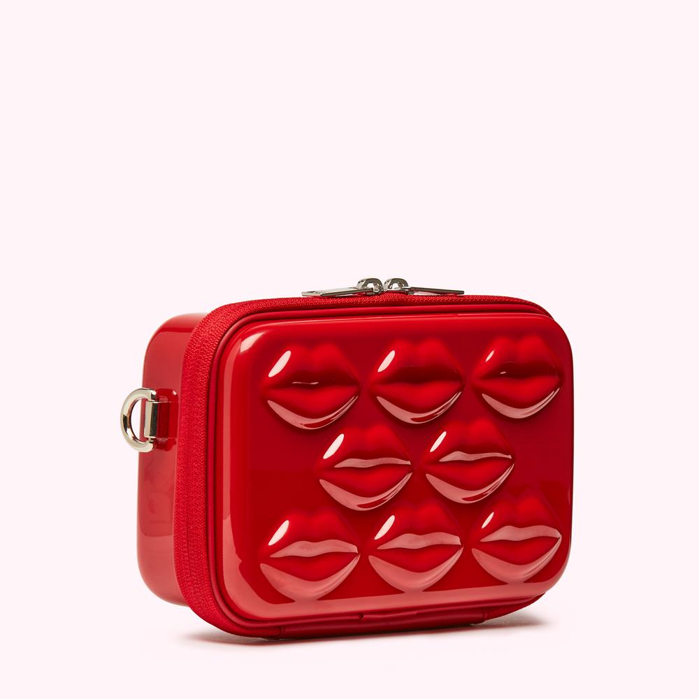 【LULU GUINNESS】 LULU LIPS CABIN ESSENTIALS CROSSBODY BAG Black Lulu Lips Cabin Essentials Crossbody Bag