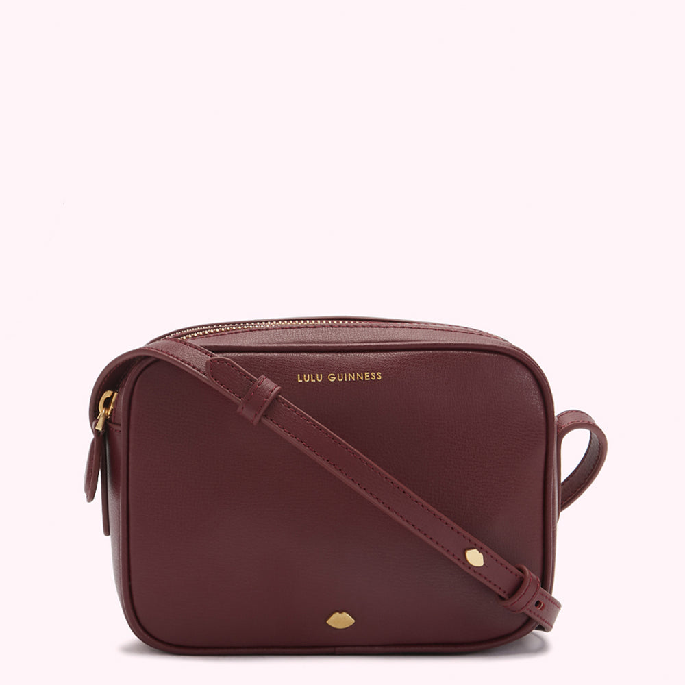 Rosewood Leather Cole Crossbody Bag Lulu Guinness