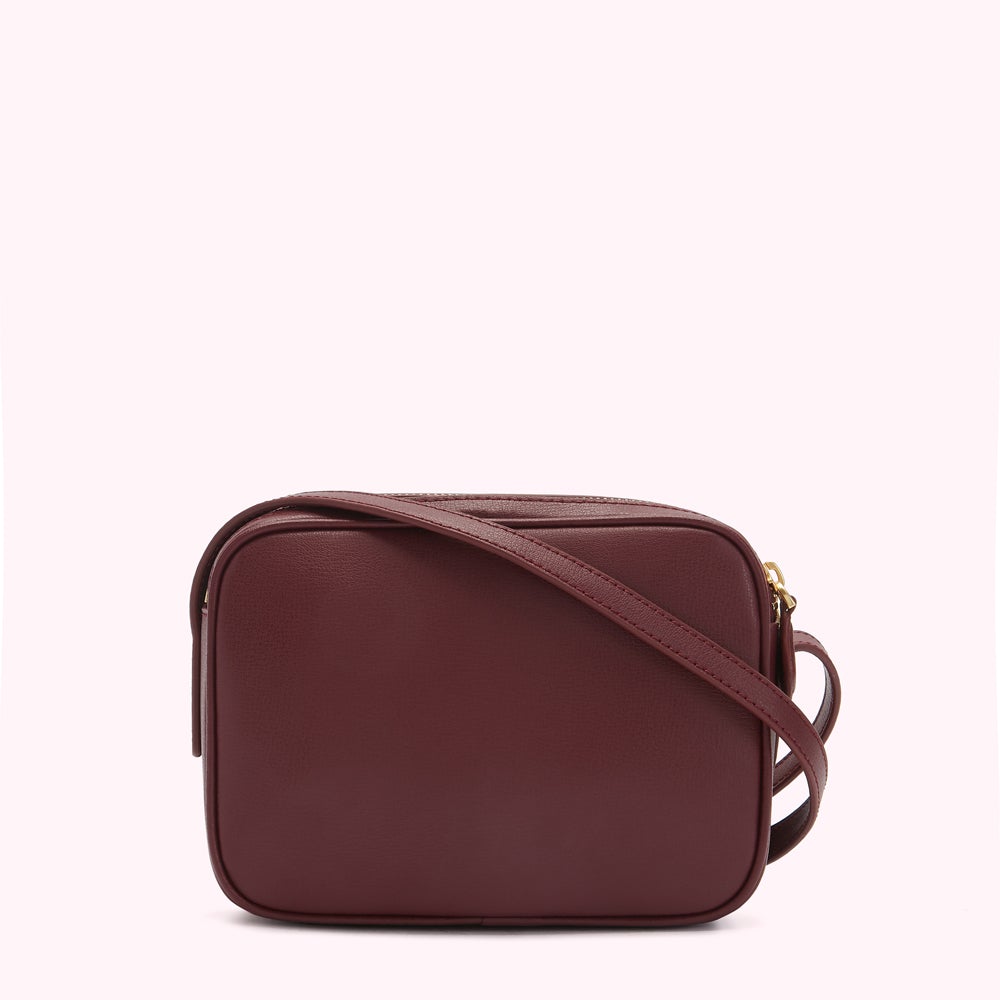 Rosewood Leather Cole Crossbody Bag Lulu Guinness