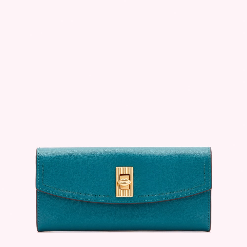 Emerald Lip Turnlock Lucia Wallet