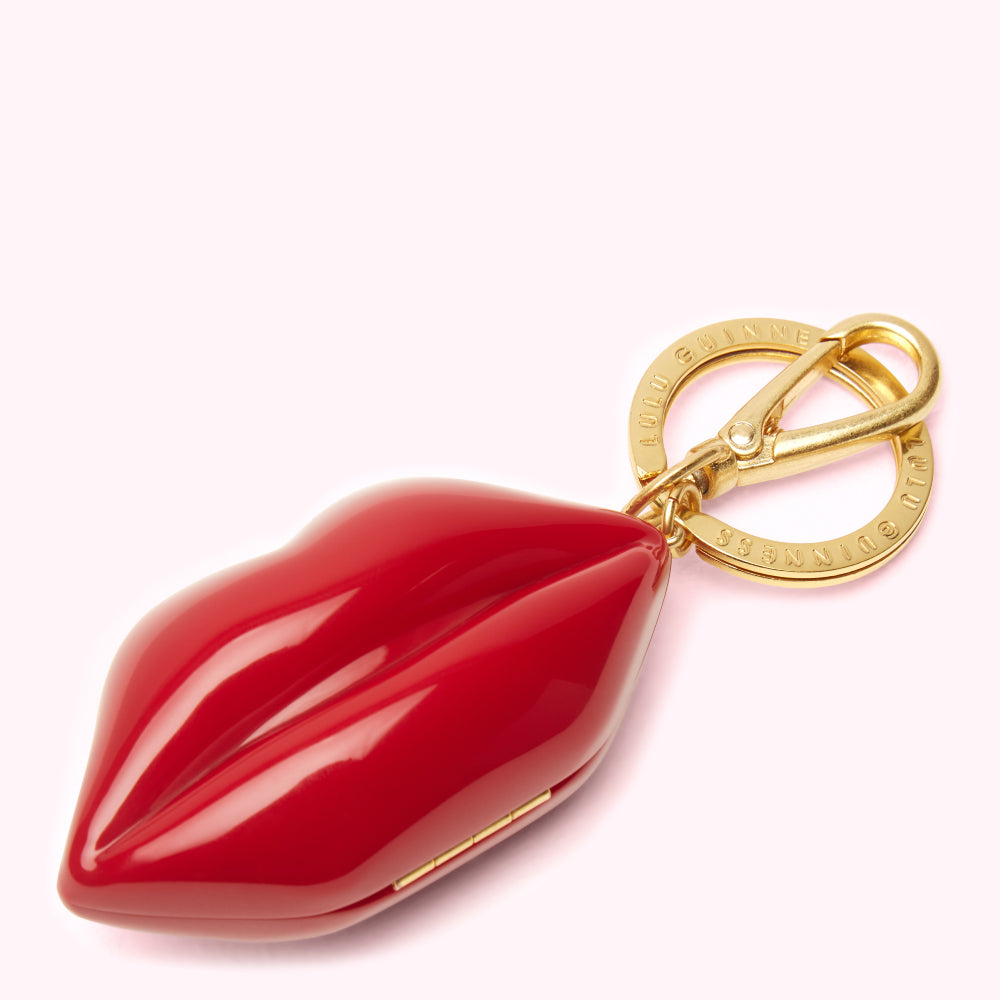 Red Mini Acrylic Lips Keyring | Accessories | Lulu Guinness