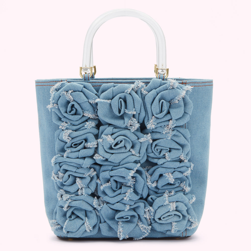 DENIM ROSES BIBI TOTE