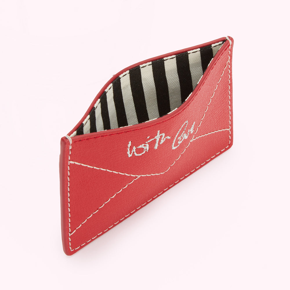 RED LULU MAIL ENVELOPE CARDHOLDER