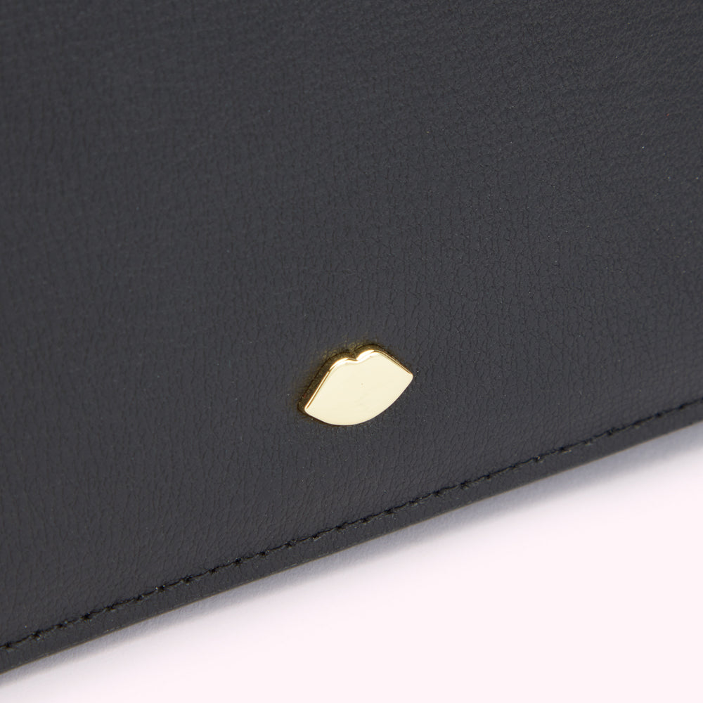 BLACK LEATHER DARIA CROSSBODY BAG