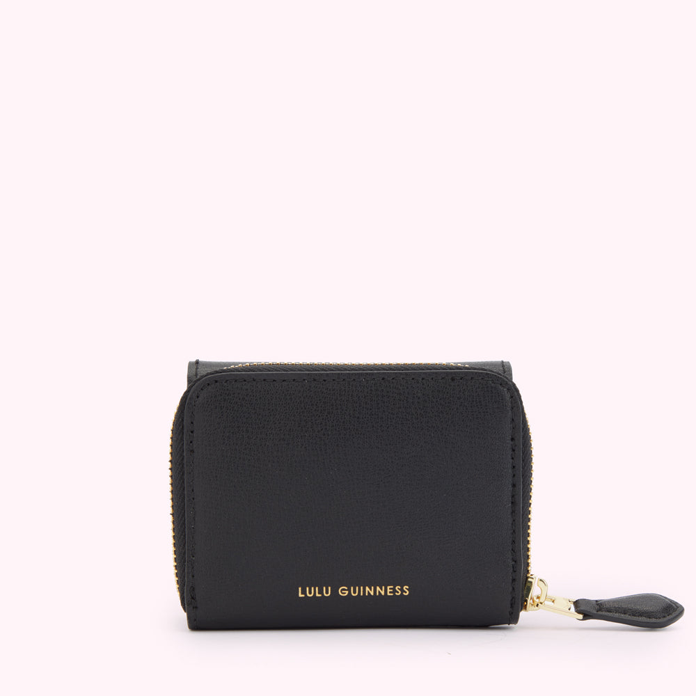 BLACK LEATHER PENNY WALLET