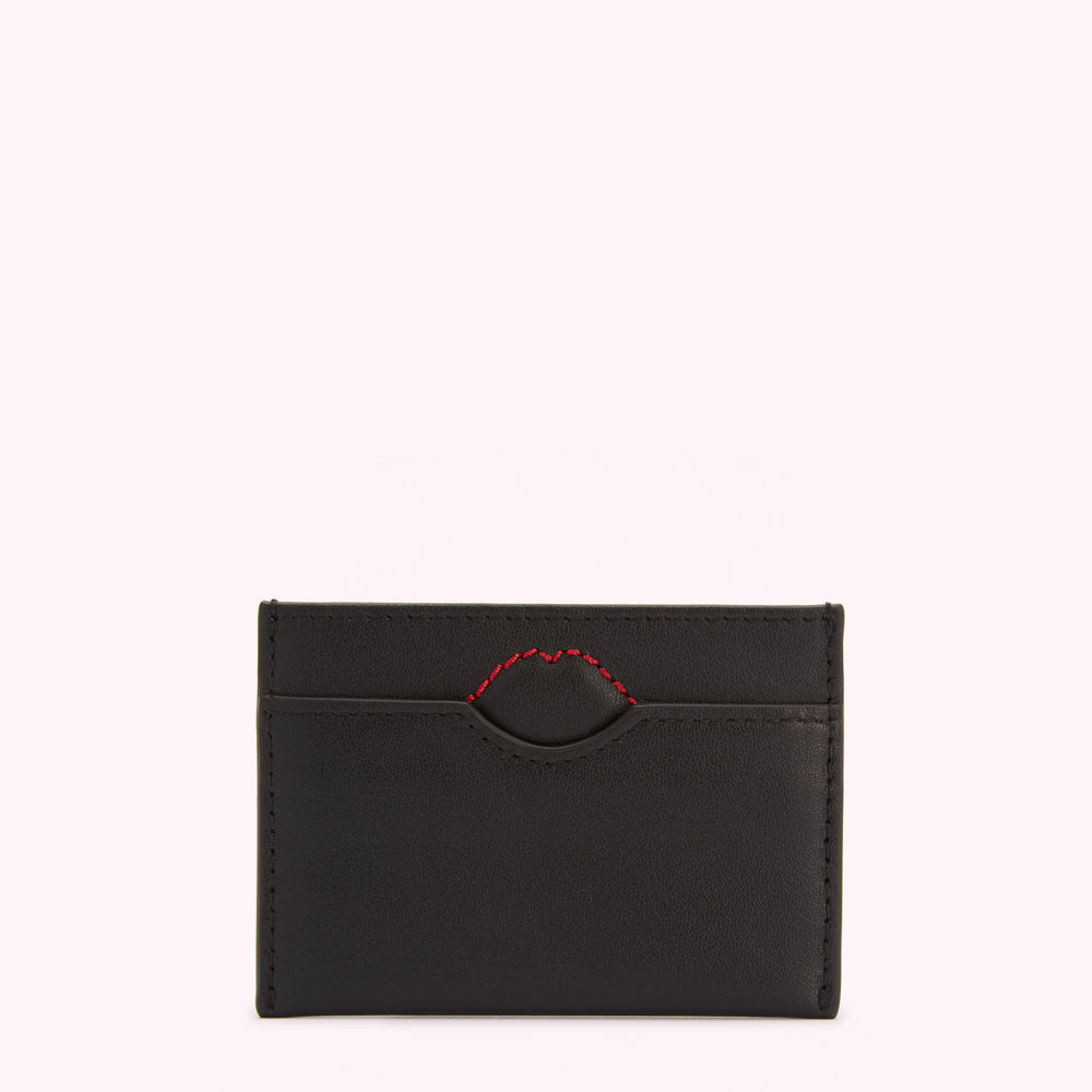 BLACK LEATHER FAE CARDHOLDER