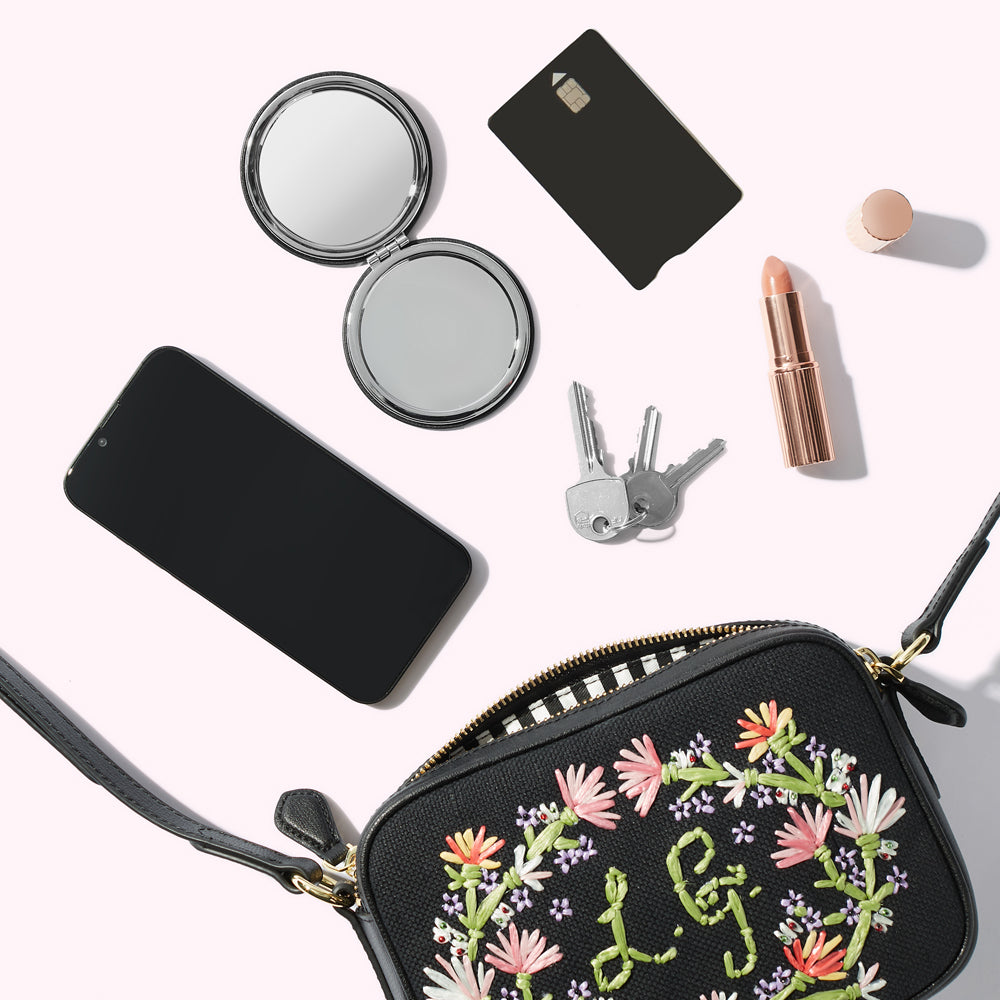 BLACK WILD FLOWER COLE CROSSBODY