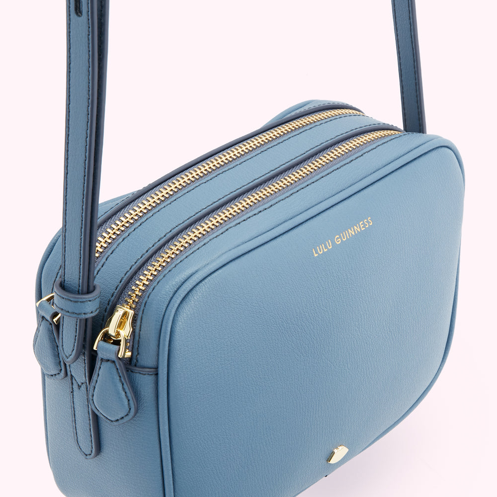 AIRFORCE BLUE LEATHER COLE CROSSBODY BAG