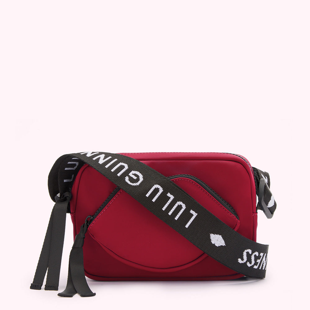 BEET NYLON PAM CROSSBODY BAG