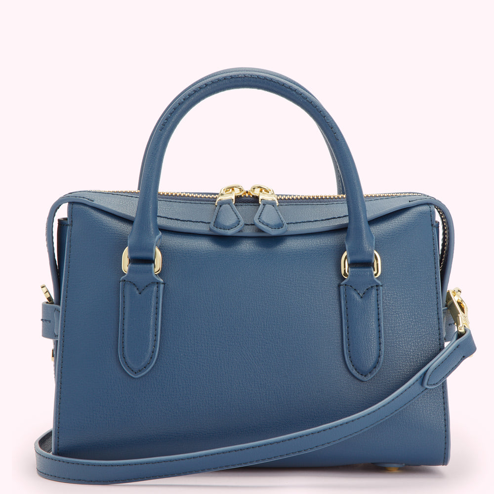 INDIGO LEATHER SMALL DYLAN HANDBAG