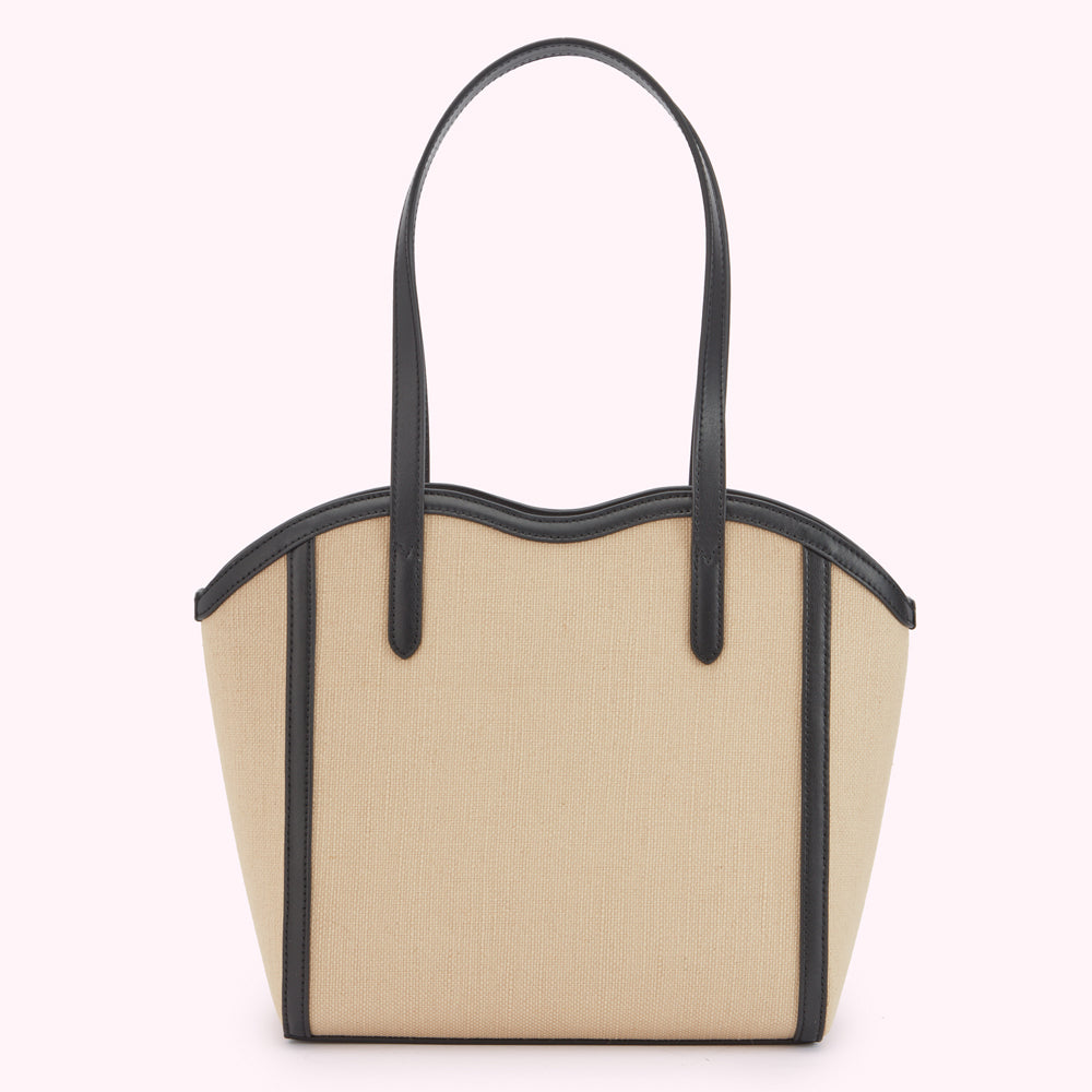 NATURAL JUTE CANVAS KATE TOTE BAG