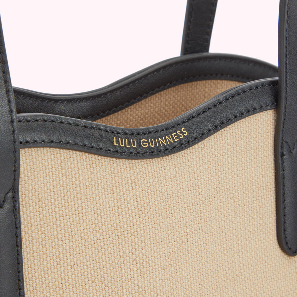 NATURAL JUTE CANVAS KATE TOTE BAG