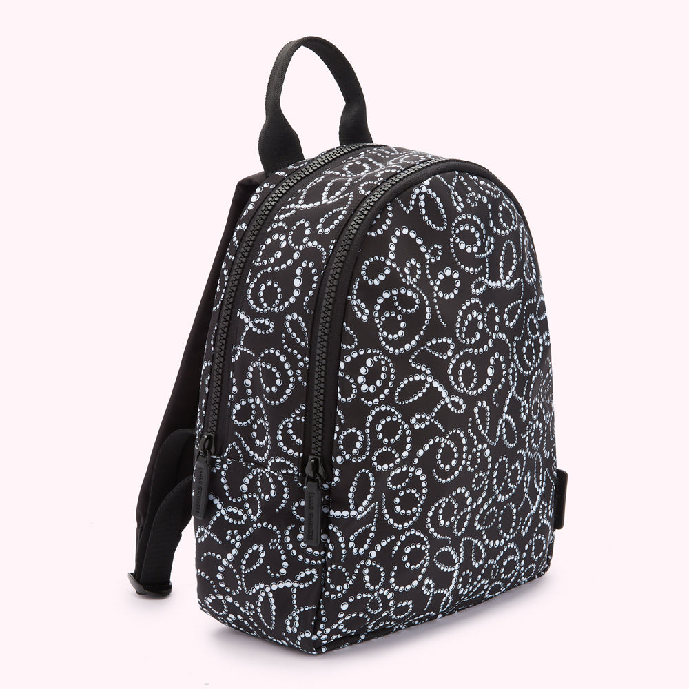 BLACK LULU PEARL SADIE BACKPACK