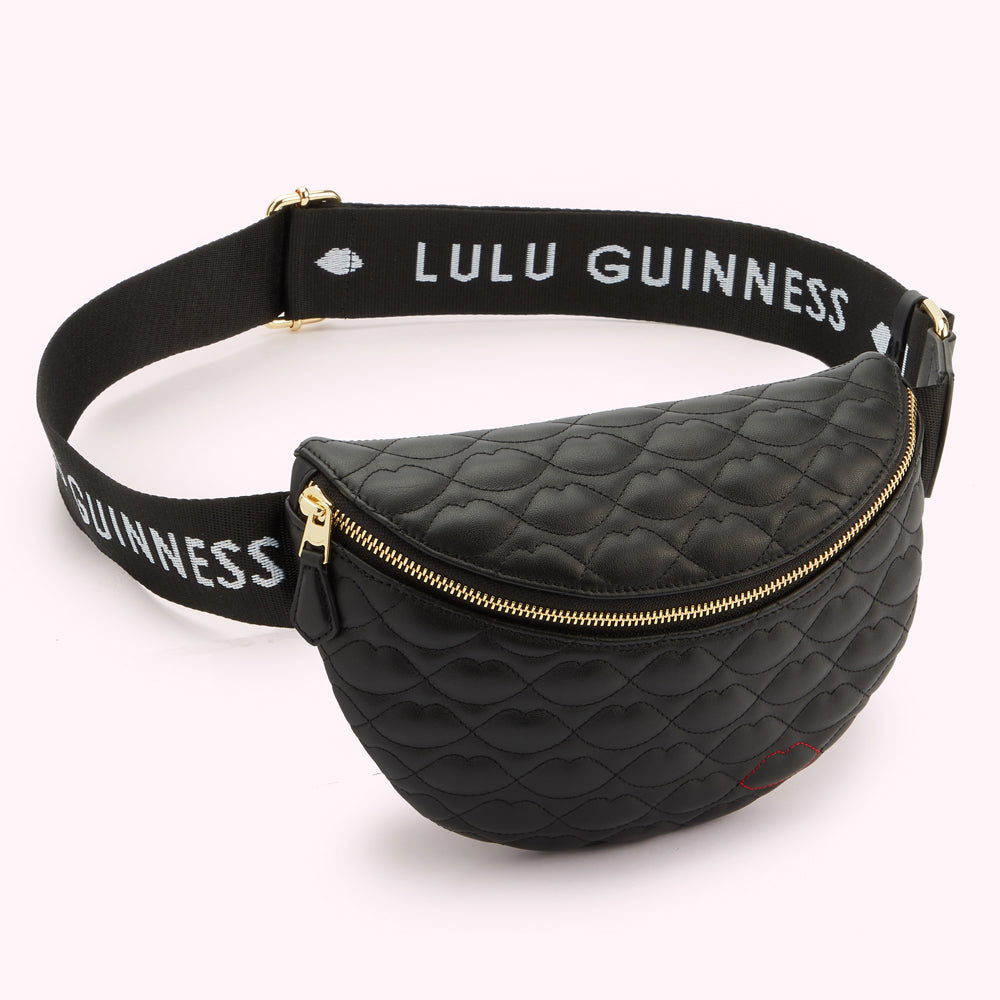 BLACK QUILTED LEATHER STEVIE BELT BAG