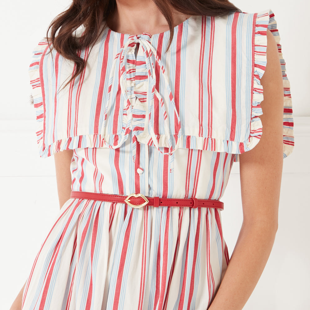 LULU RED LIP BUCKLE BELT
