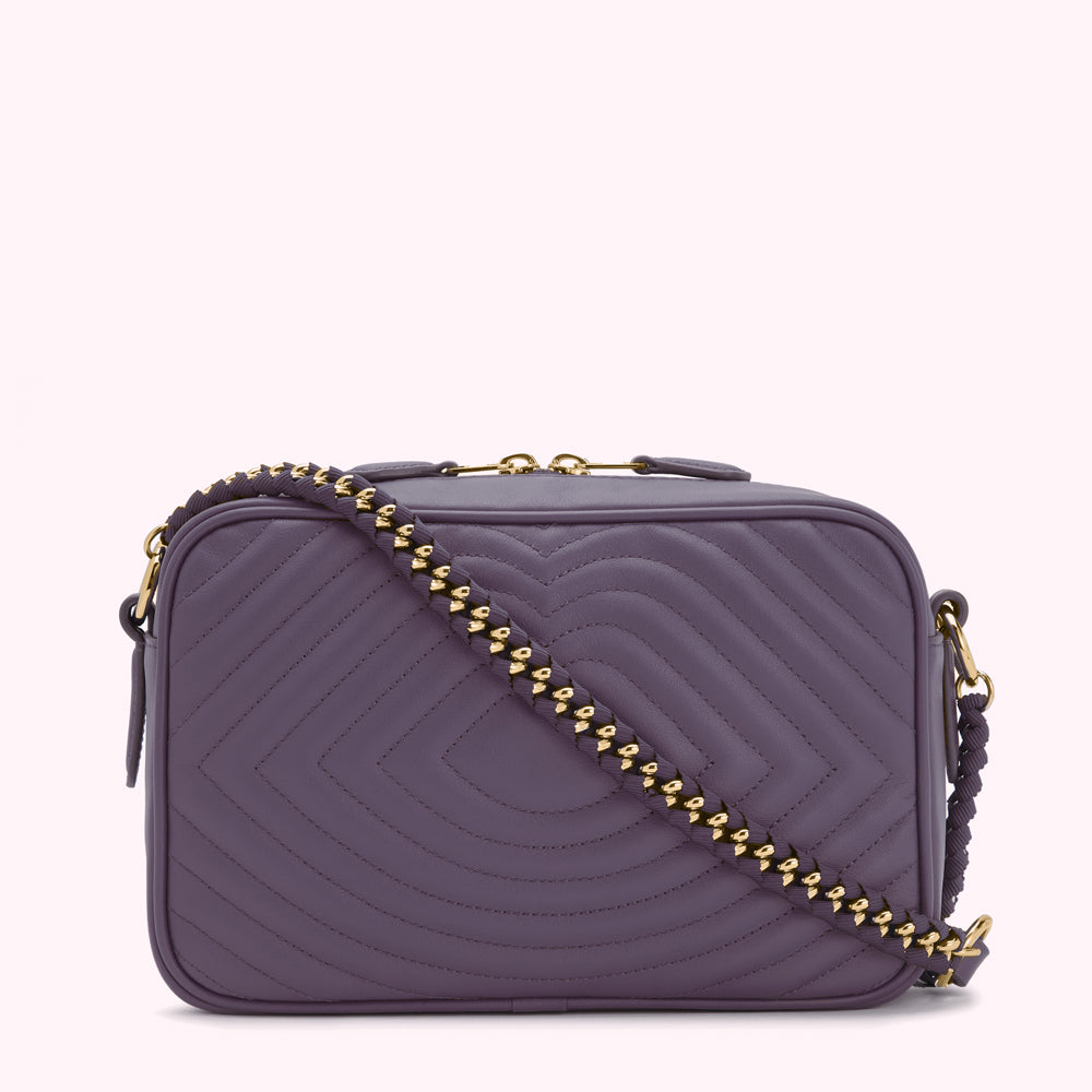 NIGHTSHADE LIP RIPPLE QUILTED LEATHER BELLA CROSSBODY BAG