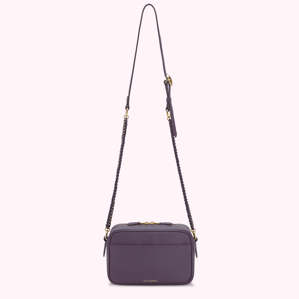 NIGHTSHADE LIP RIPPLE QUILTED LEATHER BELLA CROSSBODY BAG