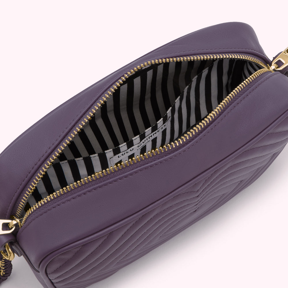 NIGHTSHADE LIP RIPPLE QUILTED LEATHER BELLA CROSSBODY BAG