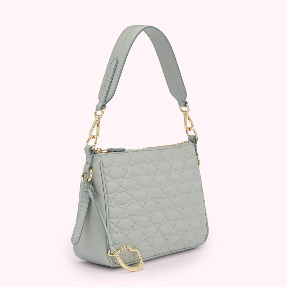 SHAGREEN QUILTED LIP LEATHER CALLIE CROSSBODY BAG