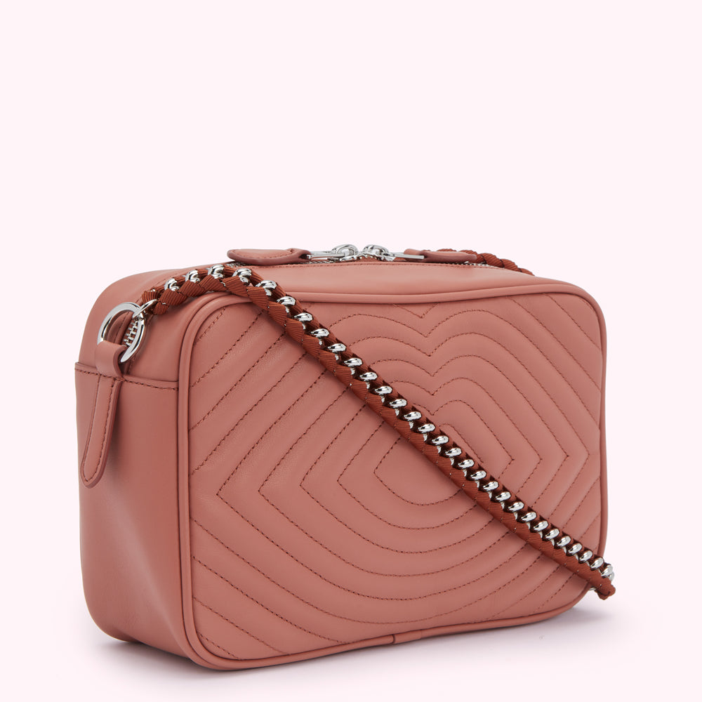AGATE LIP RIPPLE QUILTED LEATHER BELLA CROSSBODY BAG
