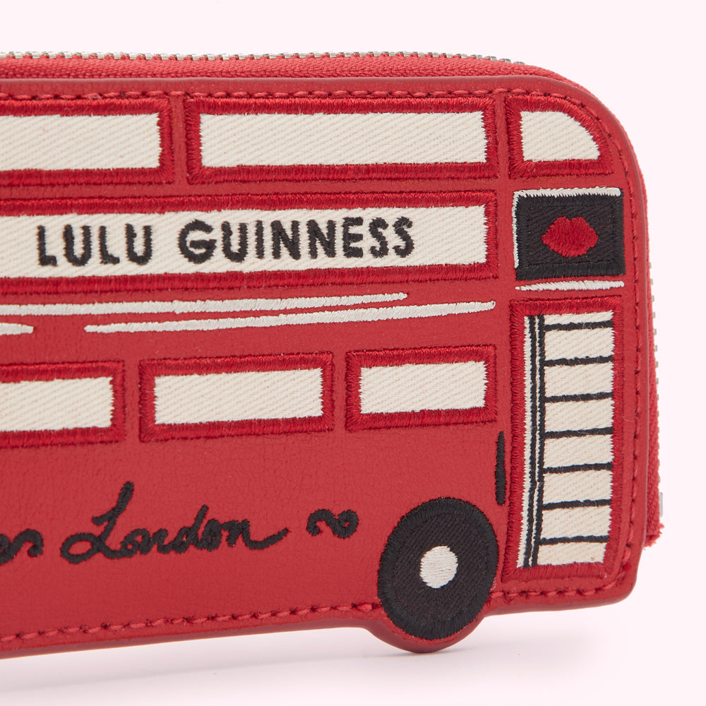 Lulu Red London Bus Coin Purse | Lulu Guinness