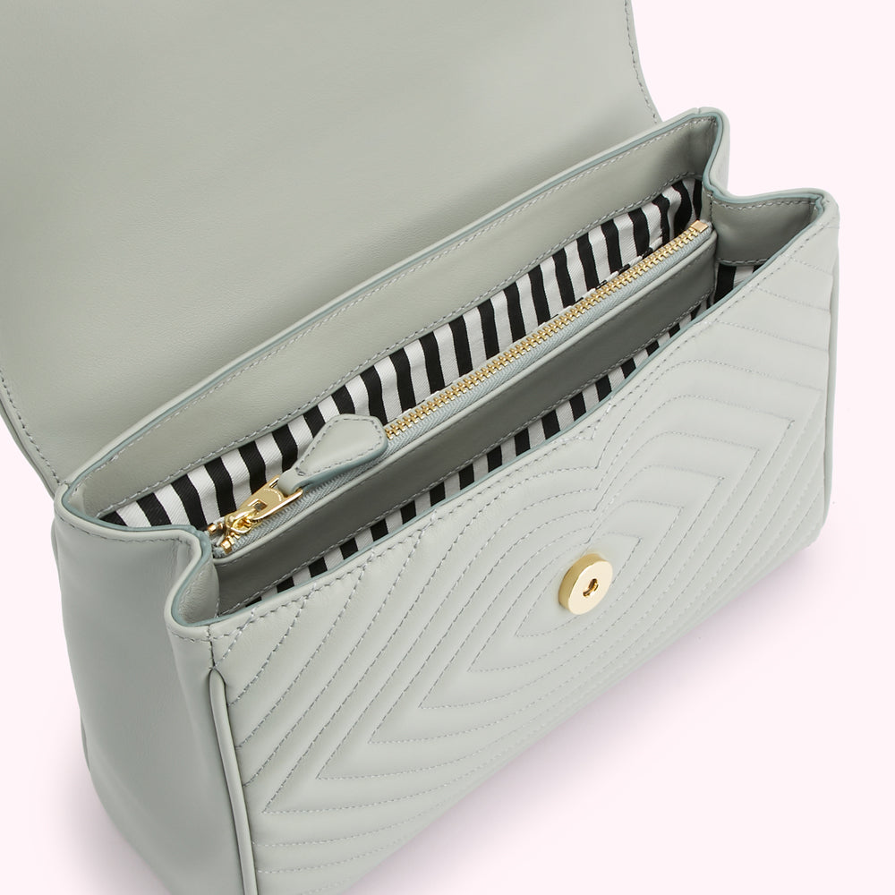 Shagreen Lip Ripple Quilted Leather Brooke Crossbody Bag