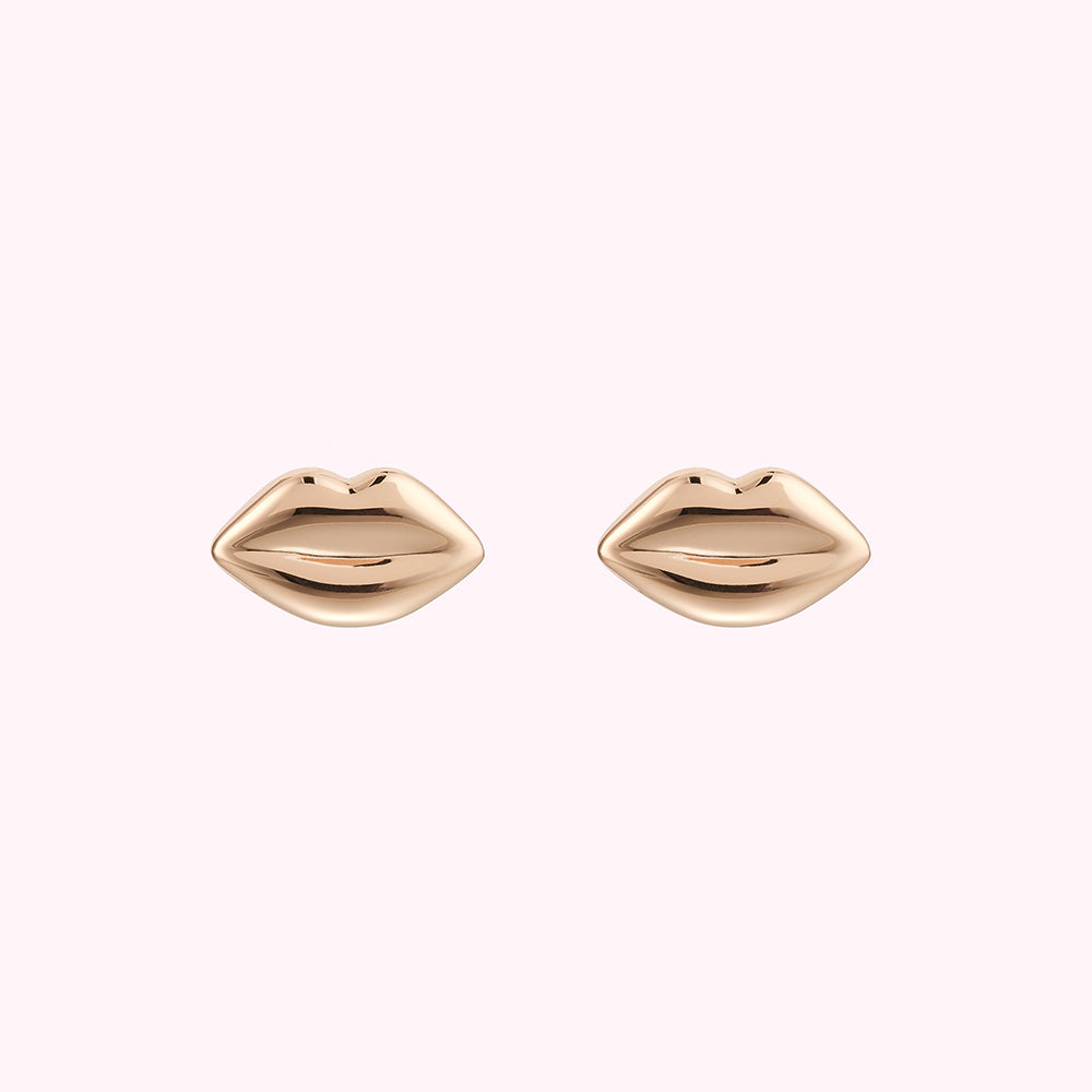 ROSE GOLD LUNA LIP STUD EARRINGS