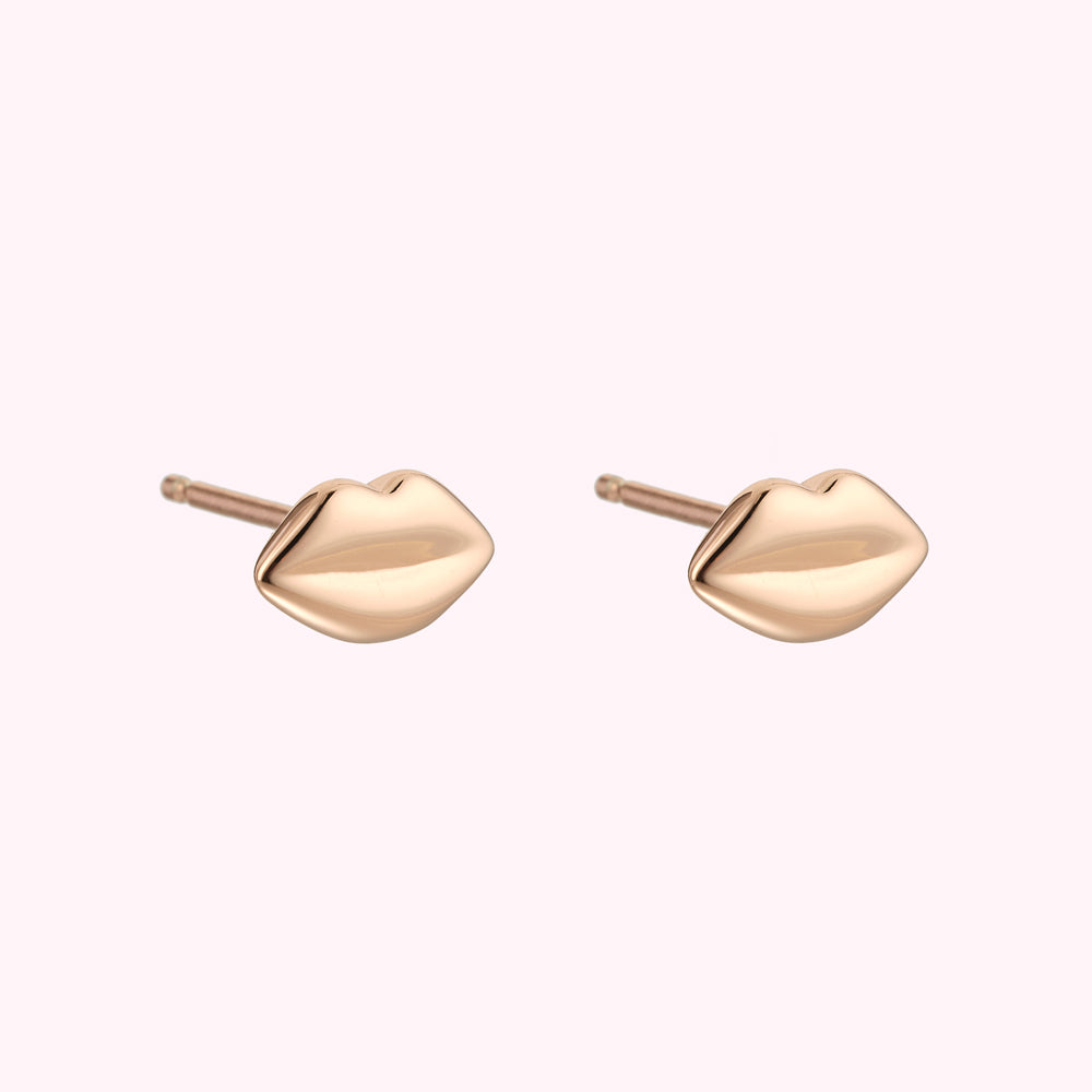 ROSE GOLD LUNA LIP STUD EARRINGS