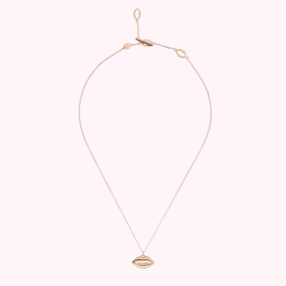 ROSE GOLD LUNA PENDANT NECKLACE