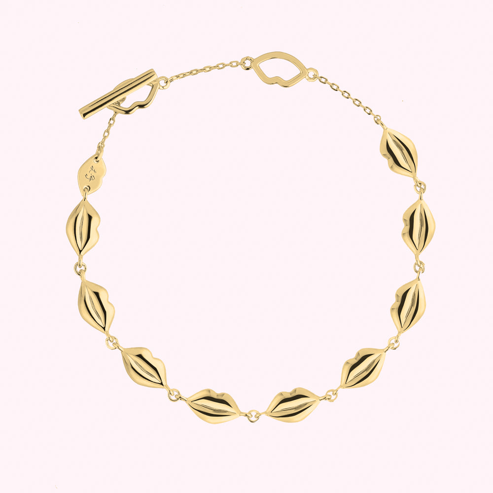 GOLD LUNA LIP BRACELET