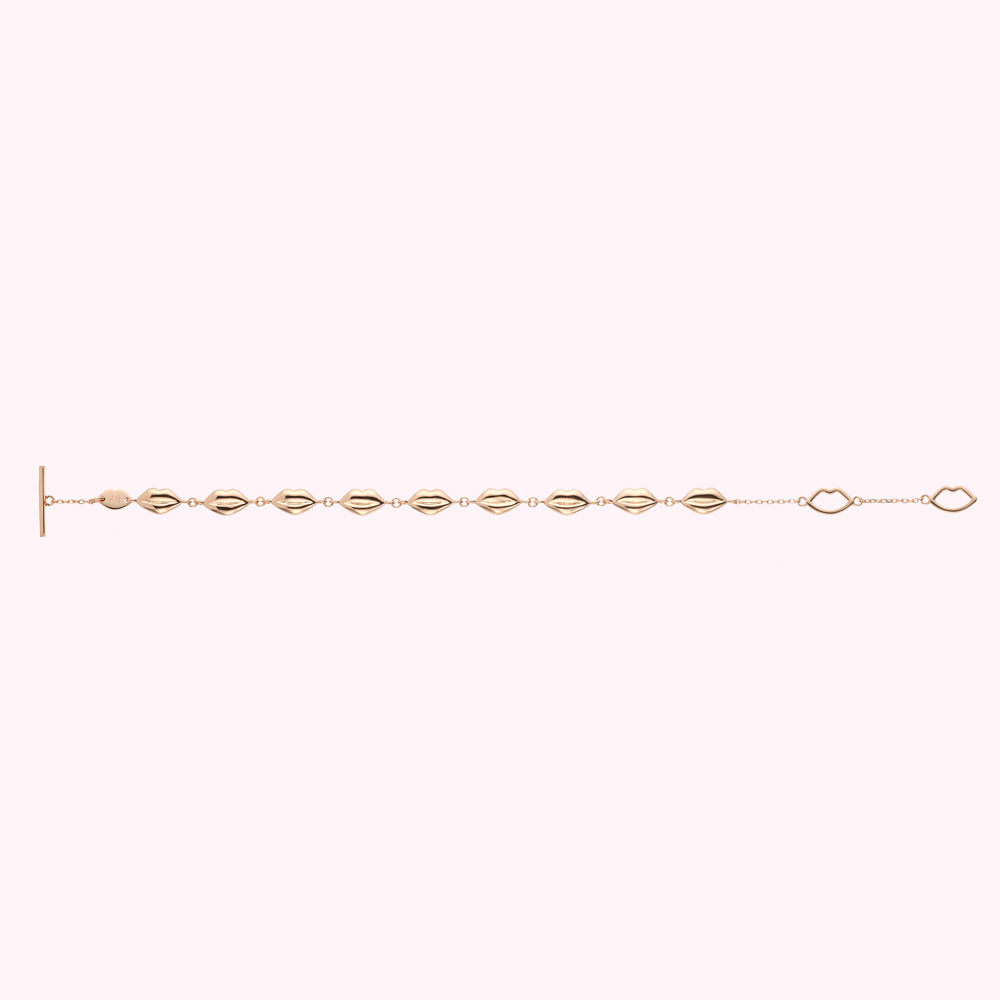 ROSE GOLD LIP CHAIN LUNA BRACELET