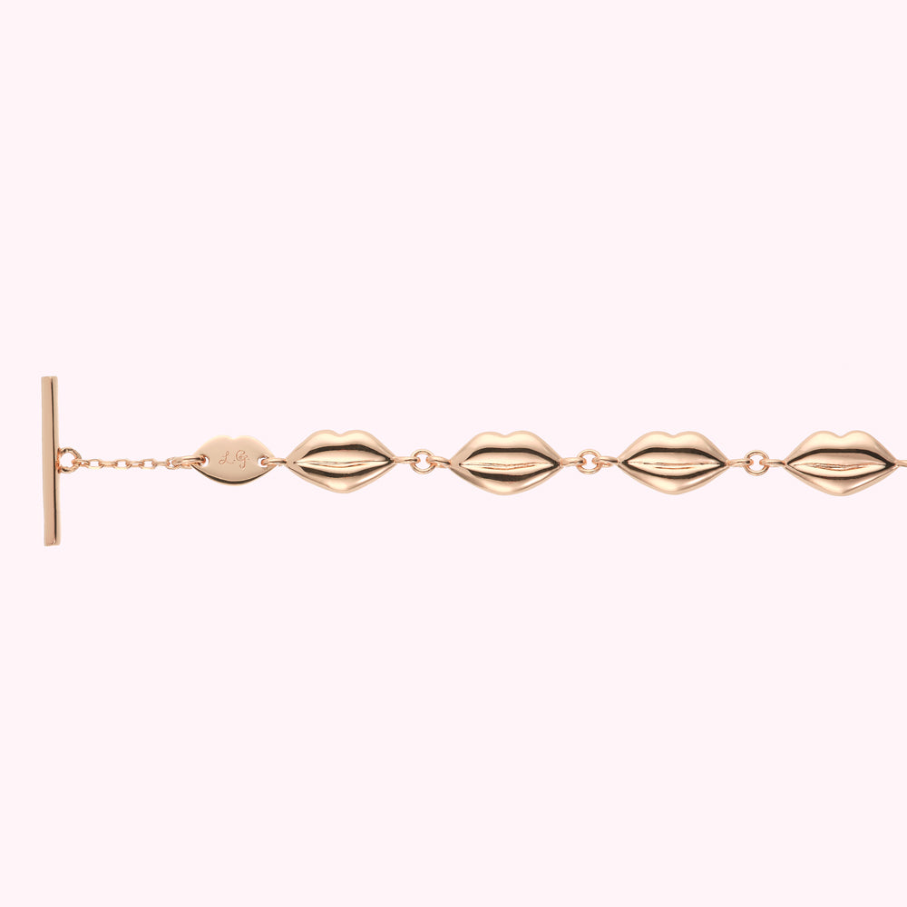 ROSE GOLD LIP CHAIN LUNA BRACELET