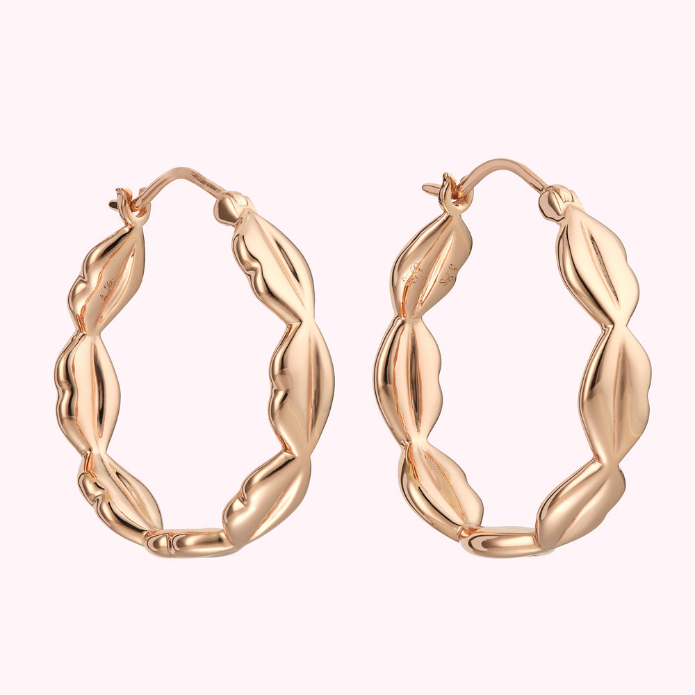 ROSE GOLD LUNA LIP HOOP EARRINGS